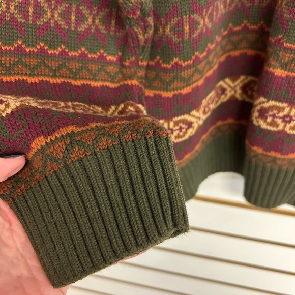 Tommy Hilfiger Men's Vintage Multi-Color Oversized Sweater Large 100%‎ Cotton - Picture 4 of 7